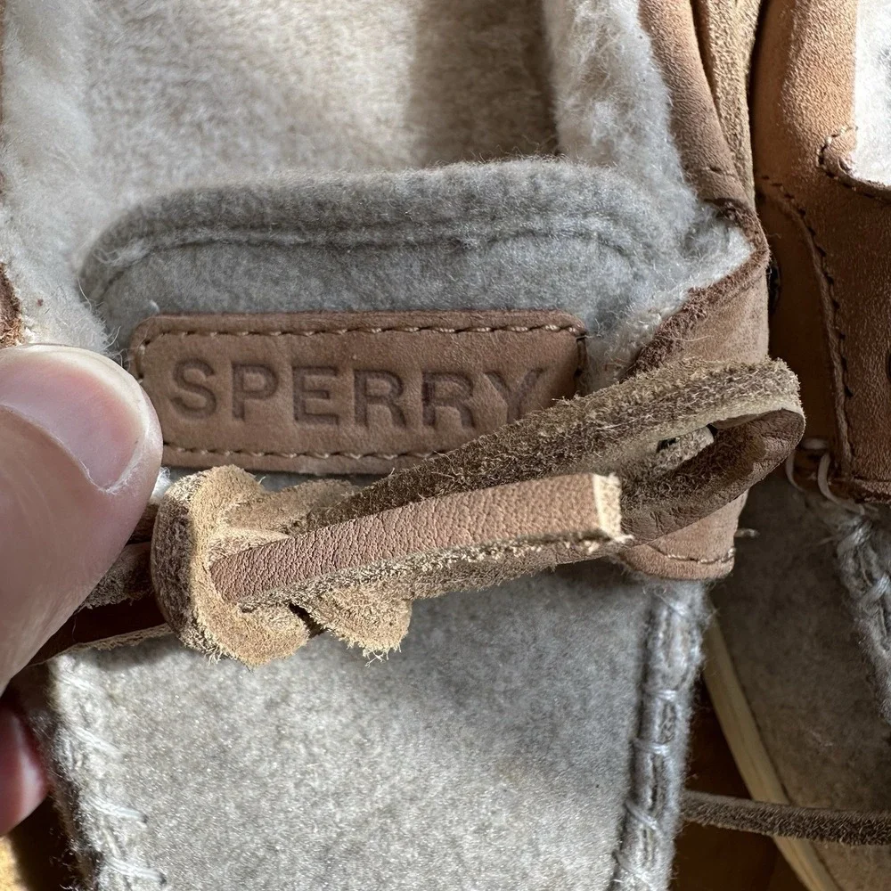 NEW SPERRY Angelfish 1 Eye Boat Shoe Women's Size US 8.5 Gray Grey Brown Cozy